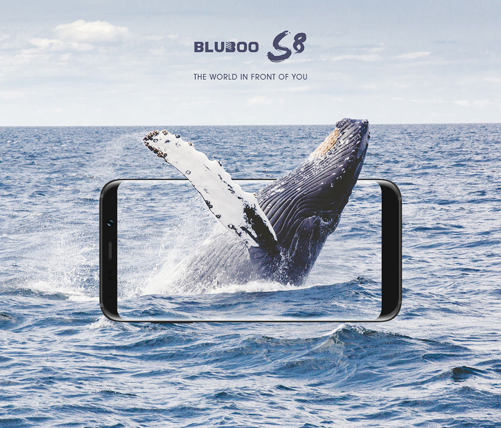 [HK Stock]BLUBOO S8 5.7 Inch Smartphone 18:9 Full Screen 3GB 32GB MTK6750T Octa Core Dual Rear Camera Android 7.0 Touch ID 3450mAh - Gold