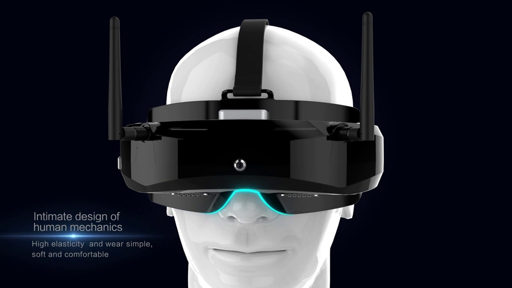 Skyzone SKY03 3D 800X600 5.8G 48CH FPV Goggles with Head Tracking Standard Dual Antennas Fan Support HDMI DVR