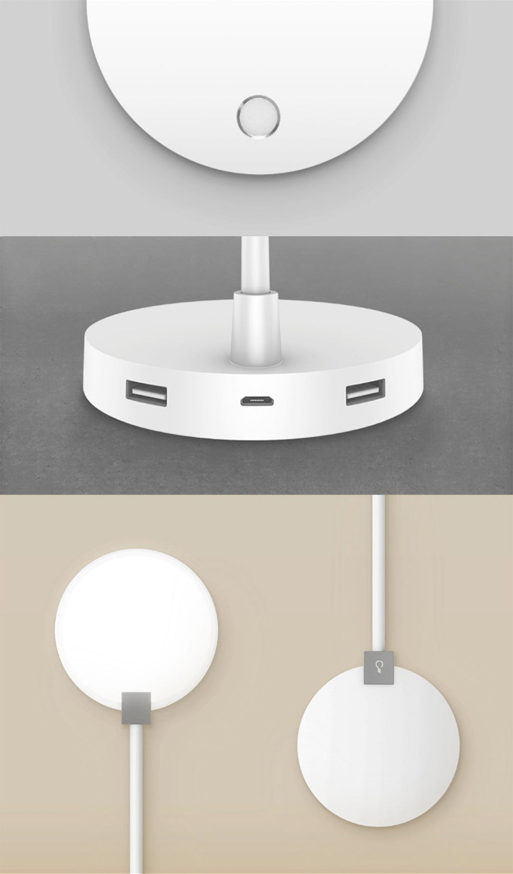 Xiaomi Mijia COOWOO Smart Lamp Mobiele 4000mAh Batterij USB Laaduitlading 4000K Kleurweergave Tafellampen Onbeschadigd -Wit