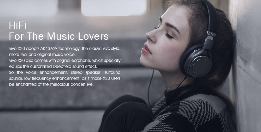 vivo X20 6.01 Inch 4G LTE Smartphone 12.0MP Dual Rear Camera Full Screen 4GB 64GB Snapdragon 660 Octa Core Android 7.1 Touch ID - Gold