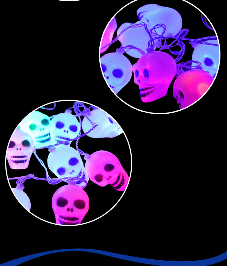 Halloween Skull Fairy LED String Lights 10LEDs Halloween Party Decoration Rope Light