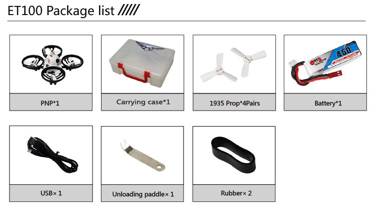 KINGKONG ET100 Micro FPV Racing Drone with 800TVL Camera PIKO BLX FC 5.8G 16CH VTX PNP - Flysky Receiver