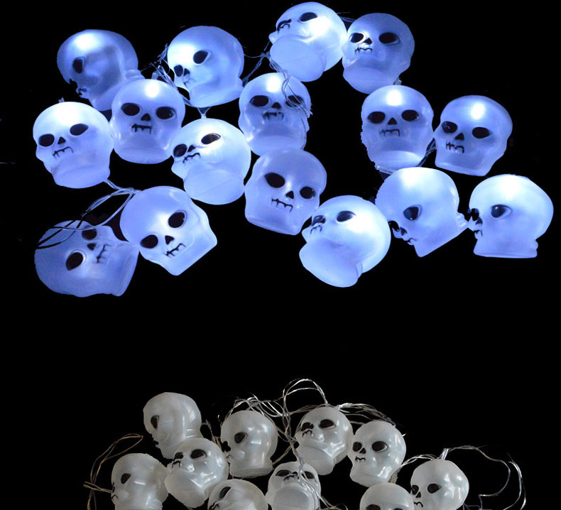 Halloween Skull Fairy LED String Lights 10LEDs Halloween Party Decoration Rope Light