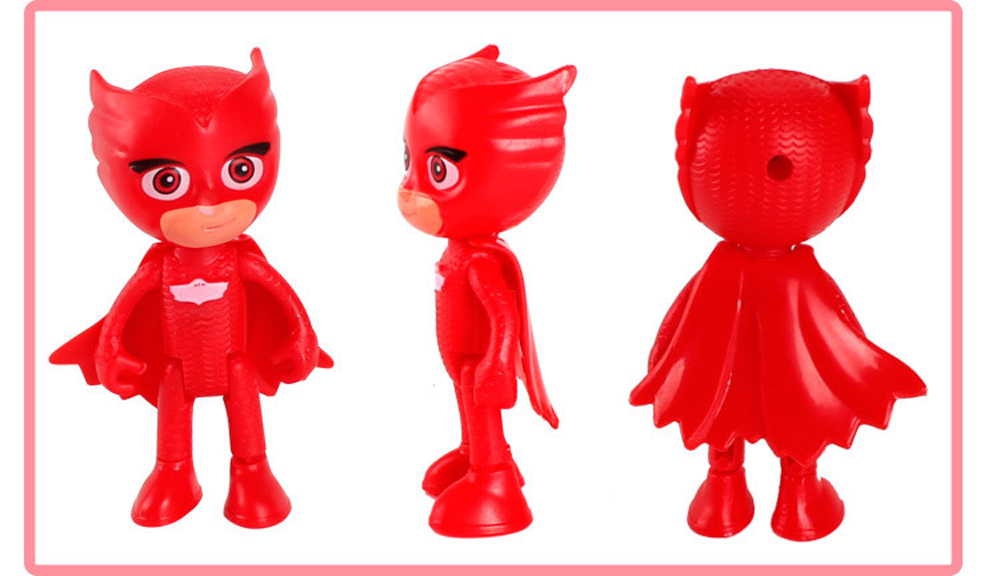 10PCS PJ Masks Action Figure Toys with Arms and Cars