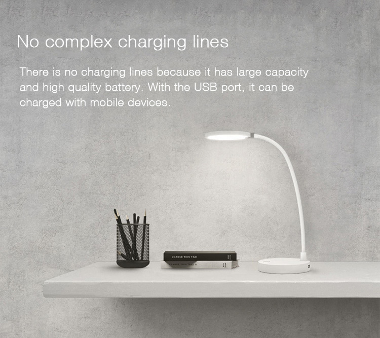 Xiaomi Mijia COOWOO Smart Lamp Mobiele 4000mAh Batterij USB Laaduitlading 4000K Kleurweergave Tafellampen Onbeschadigd -Wit