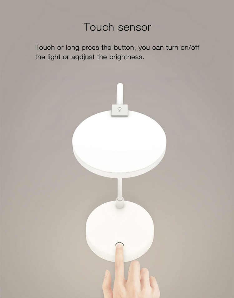 Xiaomi Mijia COOWOO Smart Lamp Mobiele 4000mAh Batterij USB Laaduitlading 4000K Kleurweergave Tafellampen Onbeschadigd -Wit