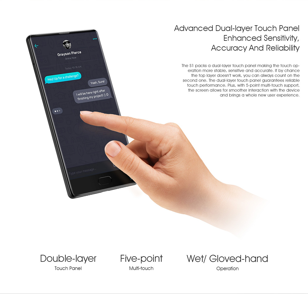 [HK Stock]BLUBOO S1 5.5 Inch 4G LTE Smartphone Corning Gorilla Glass Full Screen 4GB RAM 64GB ROM Helio P25 Dual Rear Camera Android 7.0 OTG Type-C 3500mAh - Black