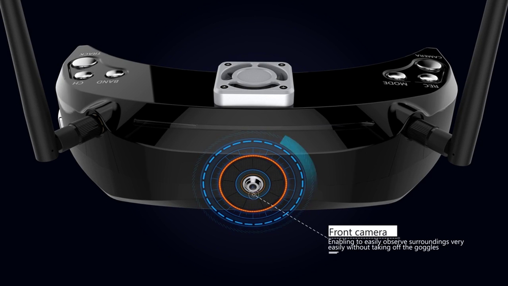 Skyzone SKY03 3D 800X600 5.8G 48CH FPV Goggles with Head Tracking Standard Dual Antennas Fan Support HDMI DVR