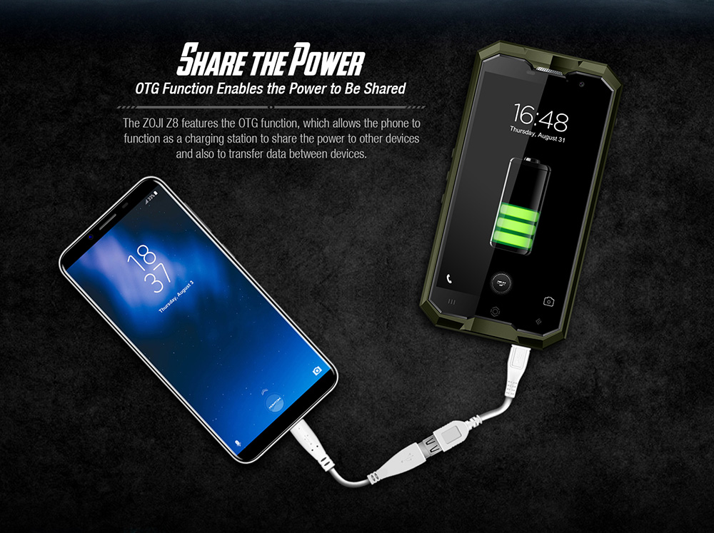 [HK Stock]HOMTOM ZOJI Z8 5.0 Inch IP68 Waterproof Smartphone Corning Gorilla Glass 4 Screen 4GB 64GB 13.0MP Cam MT6750 Octa Core Android 7.0 4250mAh Touch ID OTG - Orange