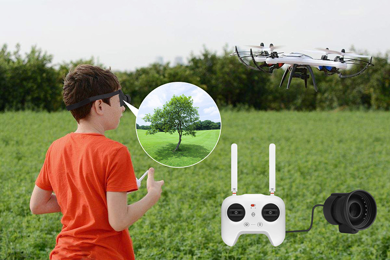 Vision-750 Micro Monitor 80" FPV Virtual Night Vision Monocular Display Monitor For DJI Models