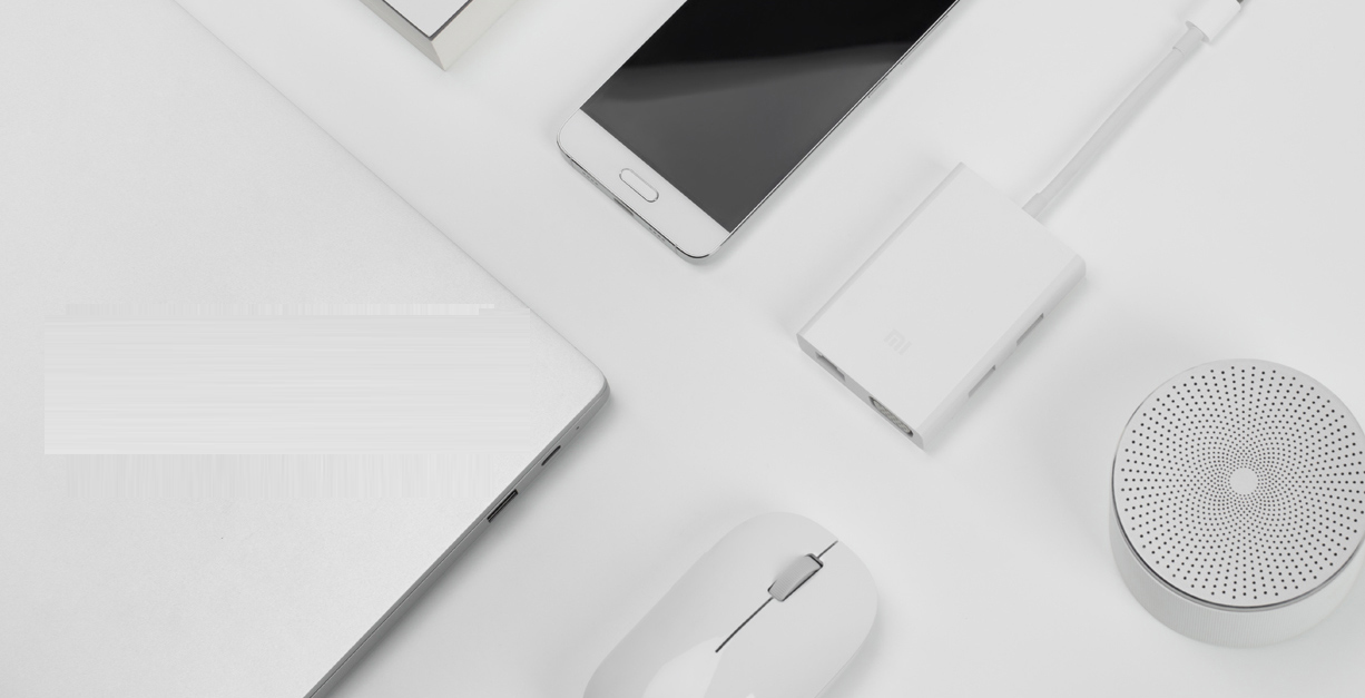 Original Xiaomi USB-C To VGA Adapter Gigabit Ethernet Port Multi-functional + USB3.0 Hub - White