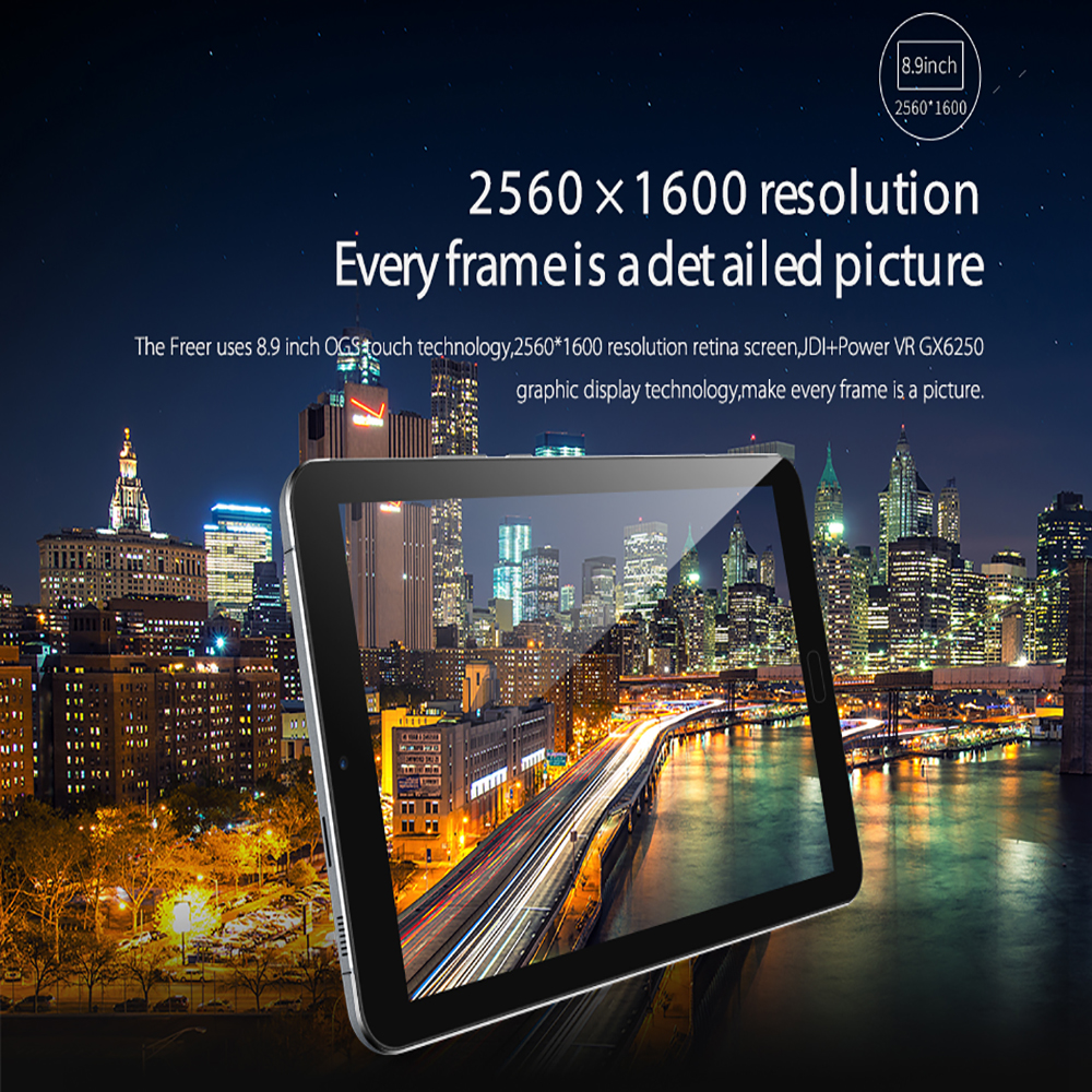 ALLDOCUBE  X9 4G/64G Android6.0 Phablet 8.9 Inch Display Fingerprint Identification 4GB RAM 64GB ROM Dual Camera - Black