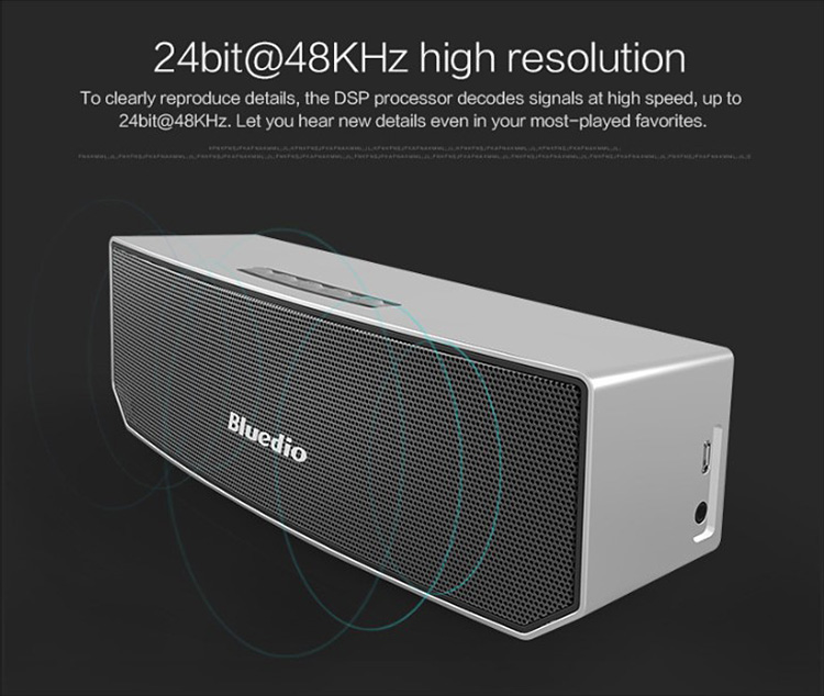 Bluedio BS-3 Mini Wireless Bluetooth V4.1 Speaker Stereo Music Surround - Black