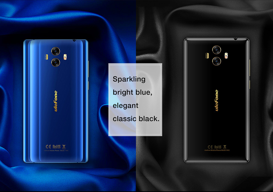 [HK Stock]Ulefone MIX 5.5 Inch Smartphone 4GB 64GB Dual Rear camera MT6750T Octa Core Android 7.0 Touch ID - Black