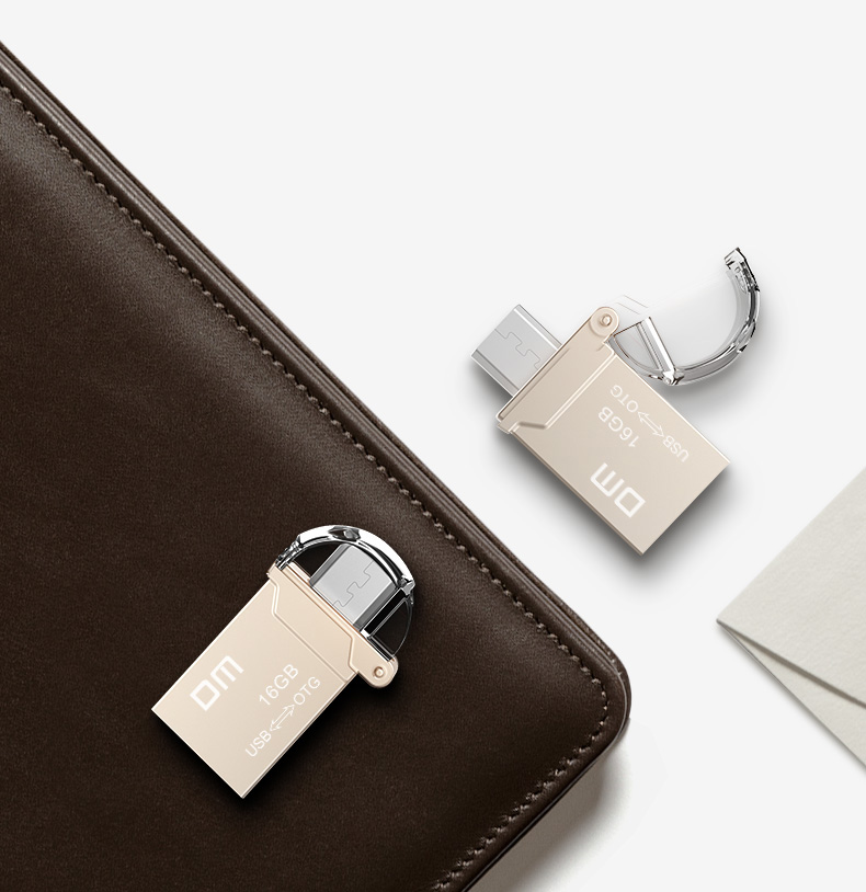 DM PD008 32GB OTG USB 2.0 Micro USB Flash Drive USB Stick - Silver