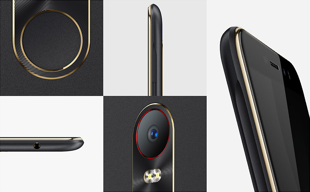 [HK Stock][US Version]ZTE Nubia N1 Lite NX597J 5.5 Inch 4G LTE Smartphone HD  Screen MTK6737 Quad Core 2GB RAM 16GB ROM 3000mAh Touch ID - Black Gold