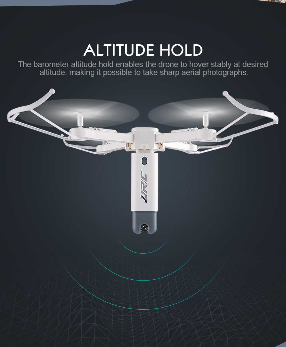JJRC H51 Rocket 360 WIFI FPV Foldable Drone with 720P 90 Degree Adjustable Camera Altitude Hold Mode RC Quadcopter RTF - Black