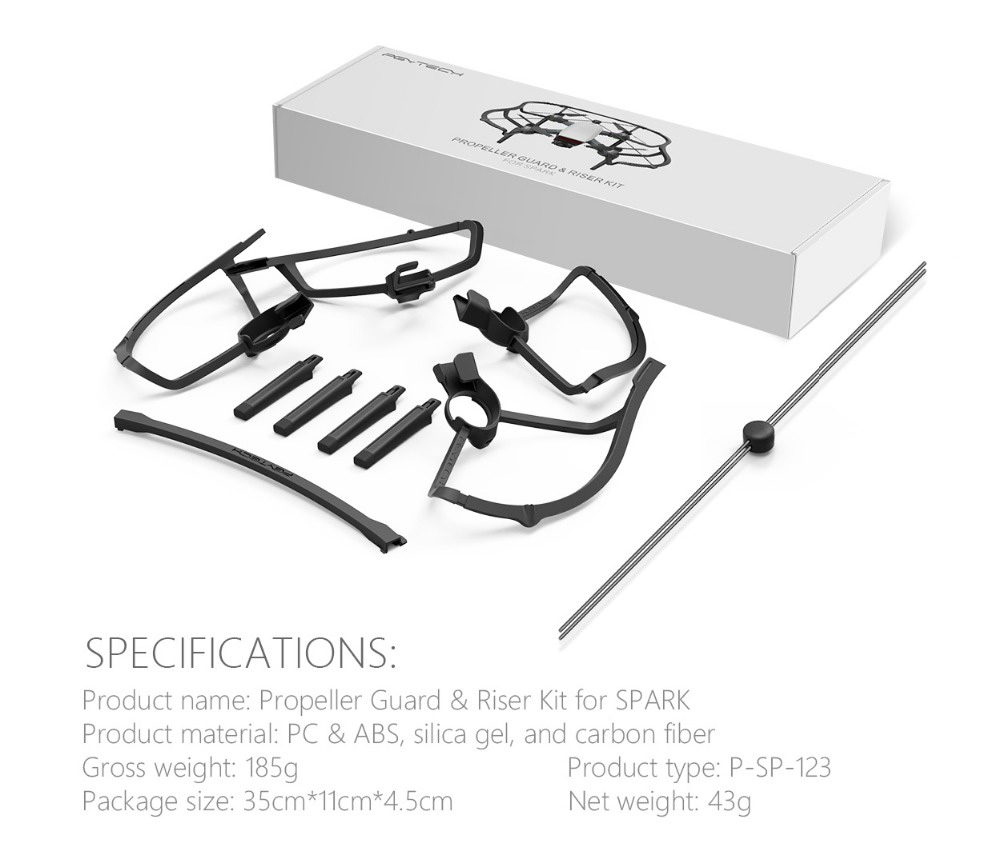 PGYTECH Propeller Guard and Riser Kit for DJI Spark