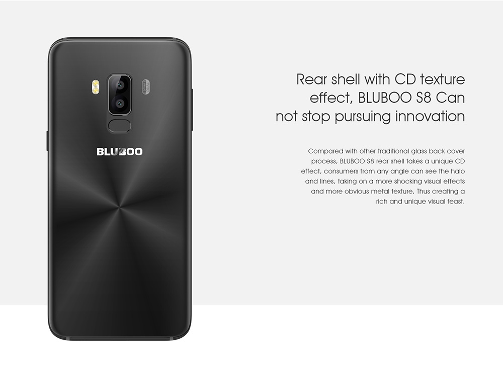 [HK Stock]BLUBOO S8 5.7 Inch Smartphone 18:9 Full Screen 3GB 32GB MTK6750T Octa Core Dual Rear Camera Android 7.0 Touch ID 3450mAh - Gold