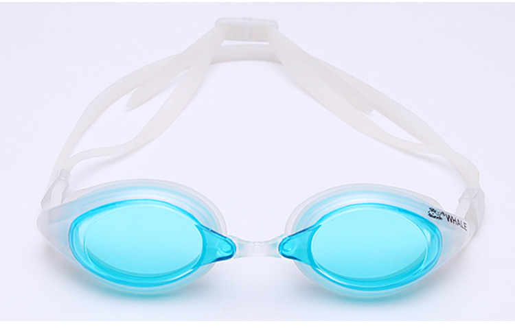 Whale Swimming Goggles Anti-fog UV Protection Wide Angle View Mirror Coating For Competition - Pink