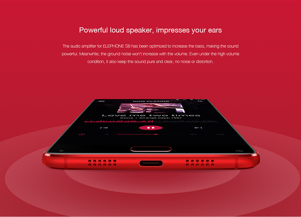 [HK Store]Elephone S8 6.0 Inch 4G LTE Smartphone 2K Full Screen Display Helio X25 Deca Core 4GB 64GB 21.0MP Cam Android 7.1 Touch ID 4000mAh  Qiuck Charge 3D Curved Glass Body - Black