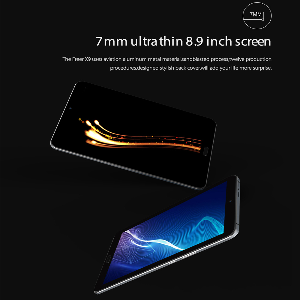 ALLDOCUBE  X9 4G/64G Android6.0 Phablet 8.9 Inch Display Fingerprint Identification 4GB RAM 64GB ROM Dual Camera - Black