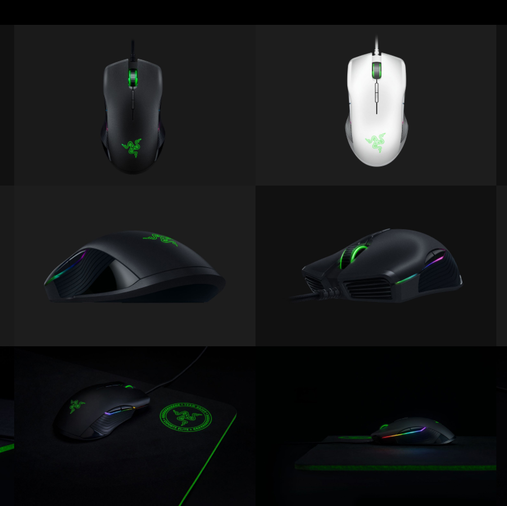 [HK Stock] Razer Lancehead Tournament Edition Wired Gaming Mouse 16000 DPI 9 Buttons Ambidextrous - Gunmetal Grey