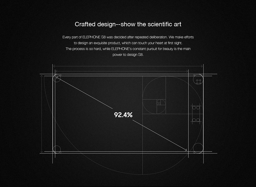 [HK Store]Elephone S8 6.0 Inch 4G LTE Smartphone 2K Full Screen Display Helio X25 Deca Core 4GB 64GB 21.0MP Cam Android 7.1 Touch ID 4000mAh  Qiuck Charge 3D Curved Glass Body - Blue