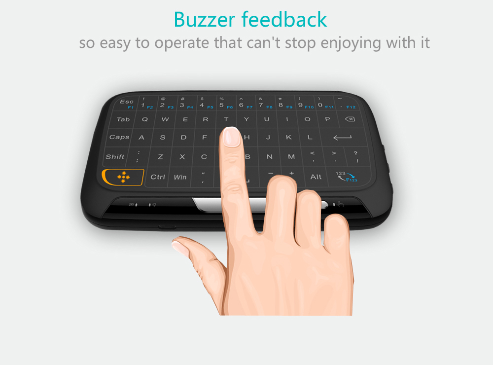 H18 Full Touchpad Mini Wireless Keyboard 2.4GHz Air Mouse for TV Box Pad IPTV PC HTPC HD Player