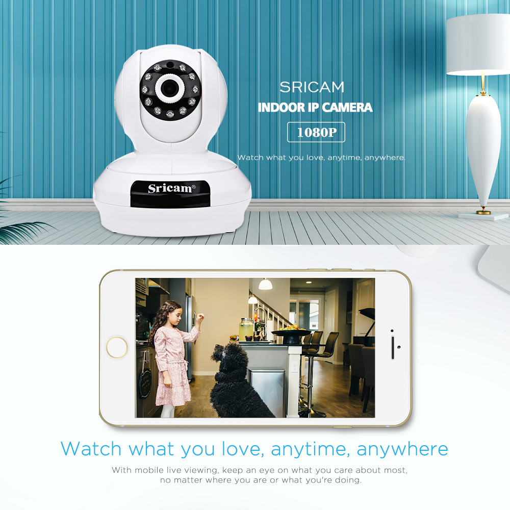 Sricam SP019 WiFi 1080P IP Camera White