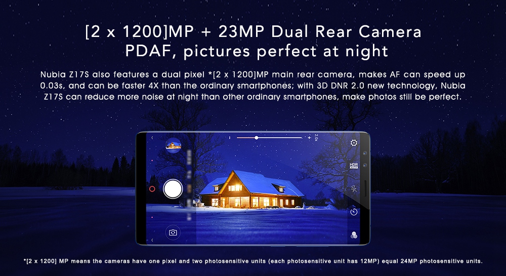 ZTE Nubia Z17S 5.73 Inch 4G LTE Smartphone Snapdragon 835 Octa Core 6GB 64GB Four Cameras Android 7.1 NFC Type-C 26W Flash Charge - Black Gold