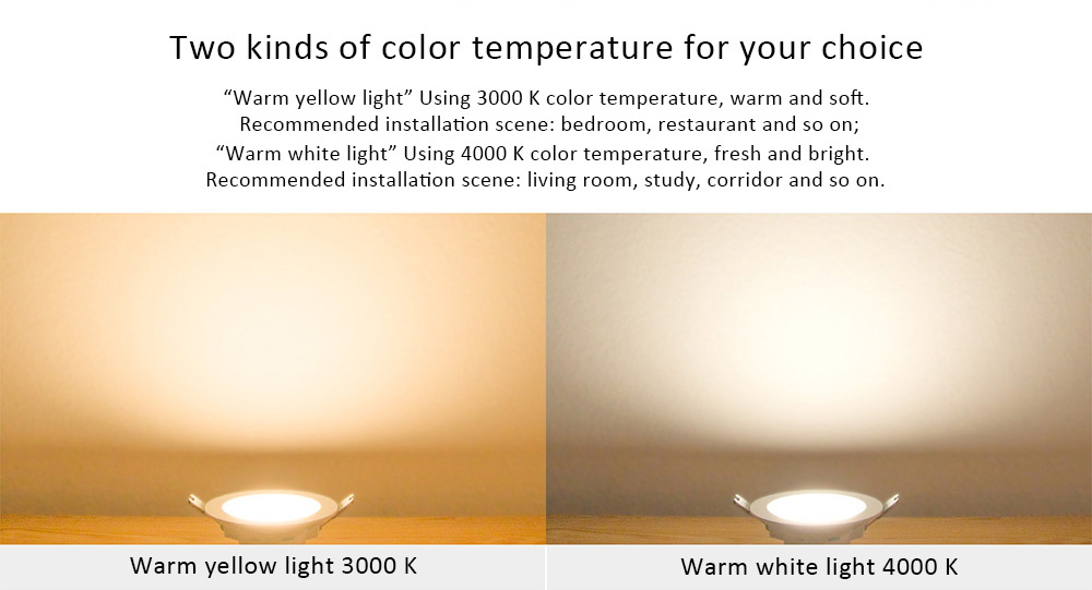 Xiaomi Mijia Yeelight Downlight Warm Yellow Light 3000K Corridor Lamp LED Ceiling Light