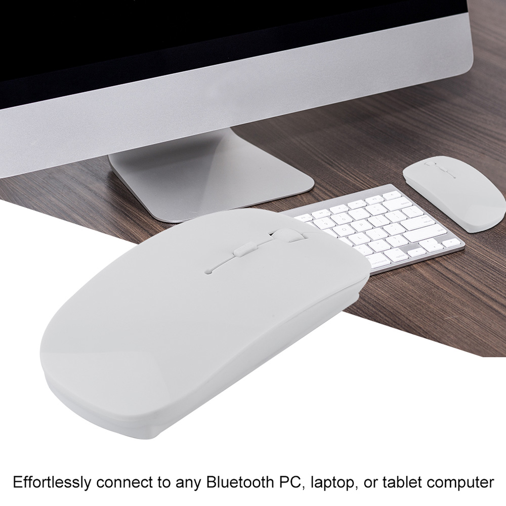 Wireless Rechargeable Mouse Bluetooth 3.0 Portable For Laptop PC Tablets Computer Mouse Universal - White