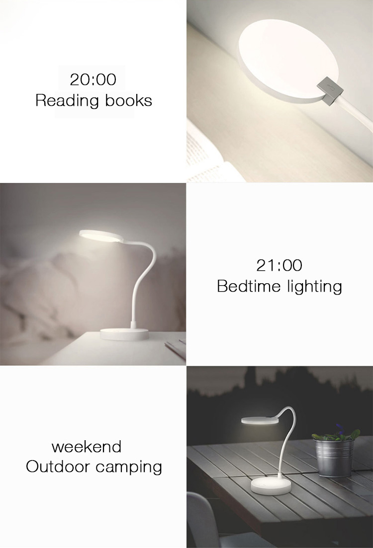 Xiaomi Mijia COOWOO Smart Lamp Mobiele 4000mAh Batterij USB Laaduitlading 4000K Kleurweergave Tafellampen Onbeschadigd -Wit