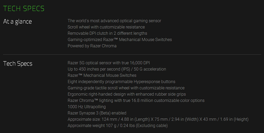 Razer Basilisk Wired Gaming Mouse Scroll Wheel Resistance