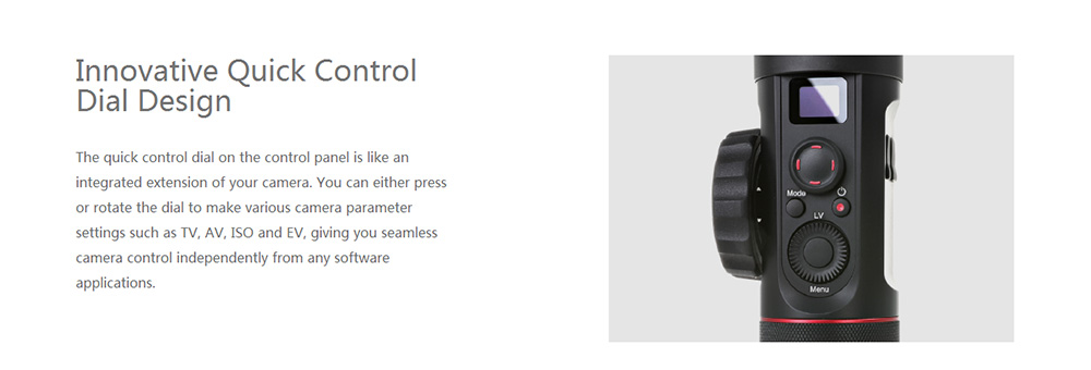 ZHIYUN Crane 2 3-Axis Brushless Handheld Stabilizer with Real-time Follow Focus - Black