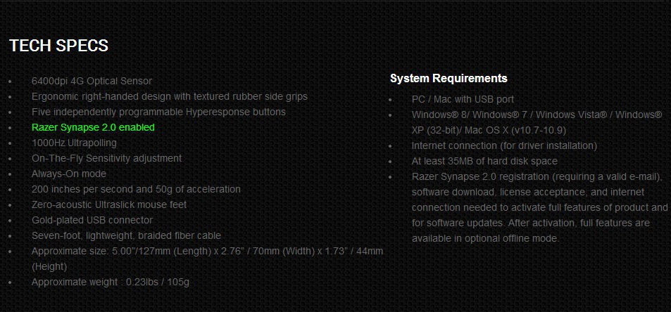 [HK Stock] Razer DeathAdder Expert Professional Wired Gaming Mouse Optical e-Sports Ergonomic 6400 DPI - Black