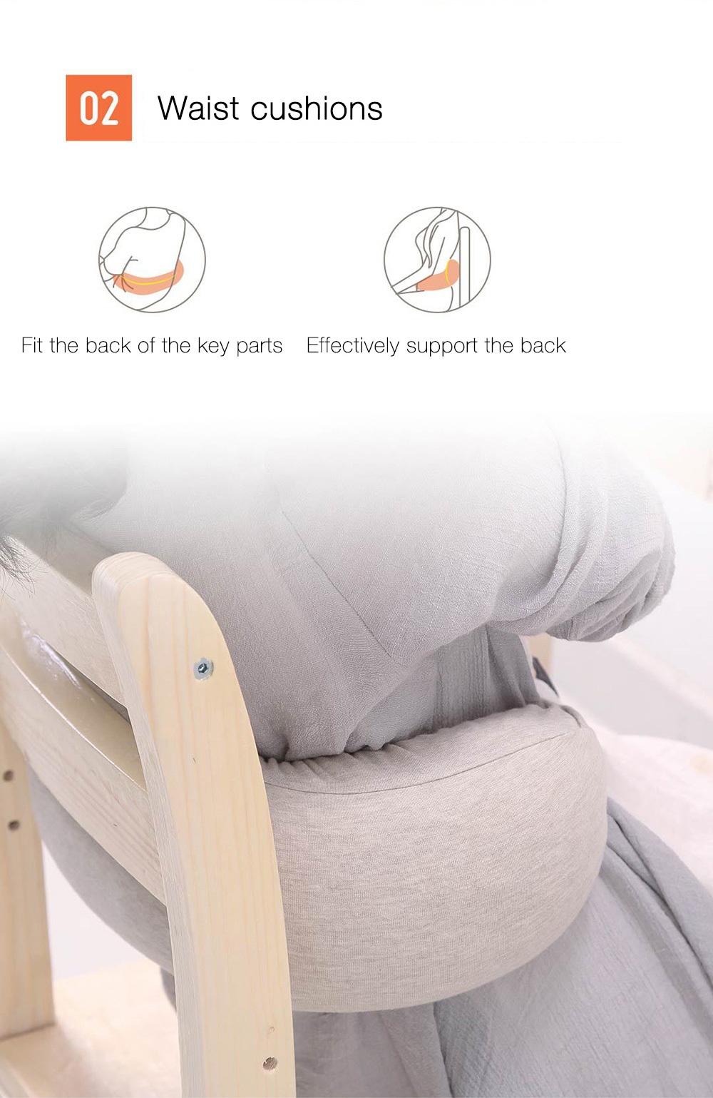 Original Xiaomi H8 U1 Multi-Functional Nursing Neck Pillow for Your Ease Traveling - Gray