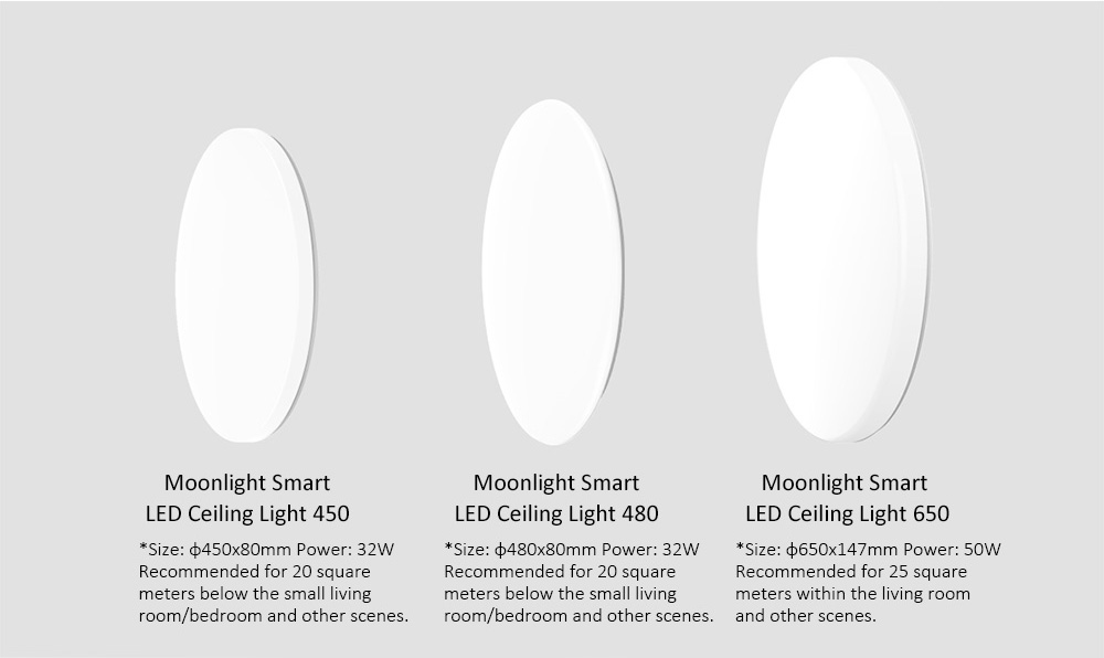 moon led smart ceiling light 450