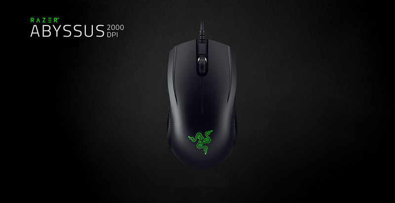 [HK Stock] Razer Abyssus 2000 DPI Wired Gaming Mouse Ambidextrous With Programmable Hyperesponse Buttons - Black