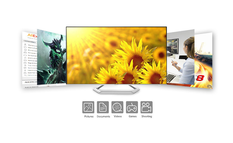 L3 Miracast/Airplay Mirroring Cable Support Android and iOS Devices - Black