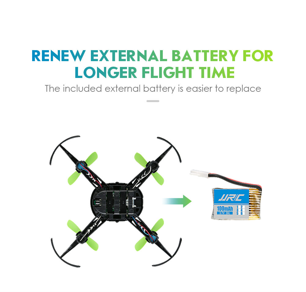 JJRC H48 Mini 2.4G 4CH 6Axis Gyro 3D Flips Dual Charing Modes RC Quadcopter RTF - Green
