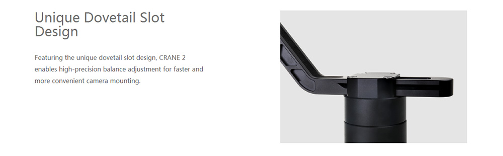 ZHIYUN Crane 2 3-Axis Brushless Handheld Stabilizer with Real-time Follow Focus - Black