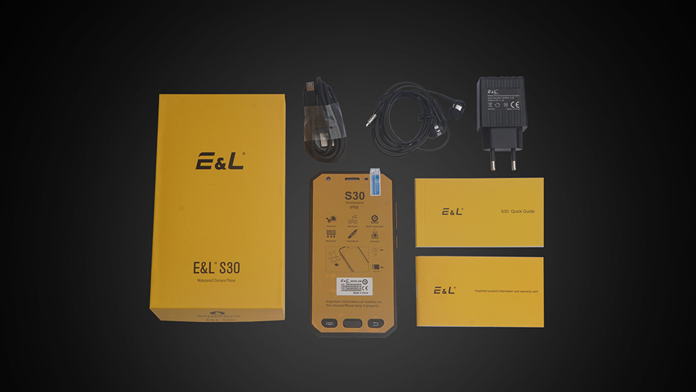 [HK Stock]E&L S30 4.7 Inch 4G LTE Smartphone IP68 Waterproof Corning Gorilla Glass Screen 2GB 16GB 13.0MP Cam MTK6737 Quad Core Android 7.0 Fast Charge - Black