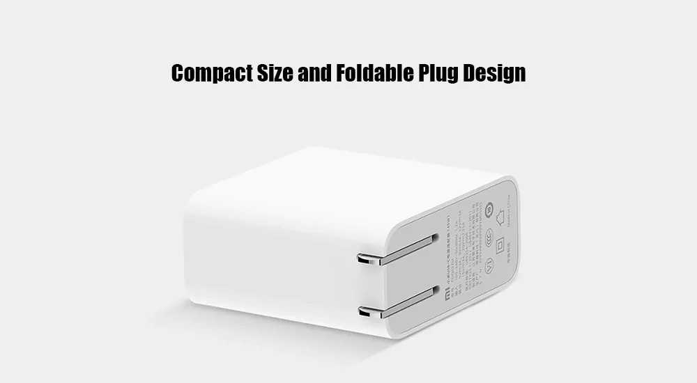 Xiaomi USB Power Adapter PD 2.0 Type-C Output Port 45W QC 3.0 With Data Cable Chines Plug - White