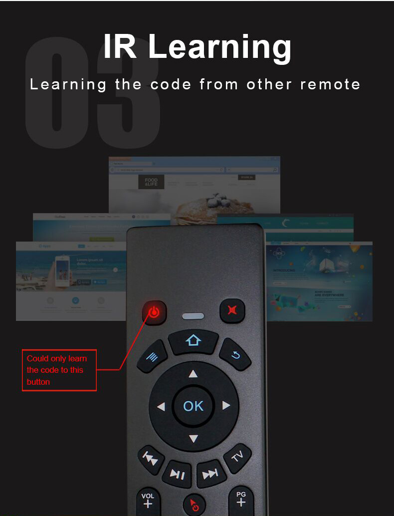 T6 2.4G 6-Axis Gyro Smart Remote Air Mouse Touchpad QWERTY Keyboard 3 in 1 for Windows/Mac OS/Android/TV Box - Black