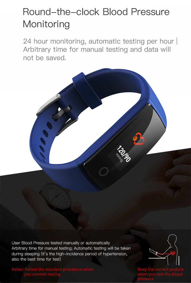 V10 Smart Bracelet 0.96" TFT Bluetooth 4.0 64KB RAM 512KB ROM Pedometer Heart Rate Sleep Monitor Multi-language IP*7 Water Resistant for Android iOS  - Black