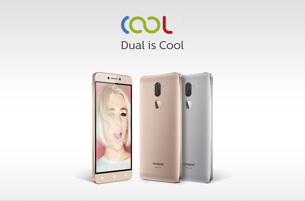 [HK Stock]Coolpad Cool dual R116 5.5 Inch Smartphone Dual 13.0MP Rear Camera Snapdragon 652 Octa Core 3GB 32GB 4000mAh Touch ID Type-C Metal Body - Gold