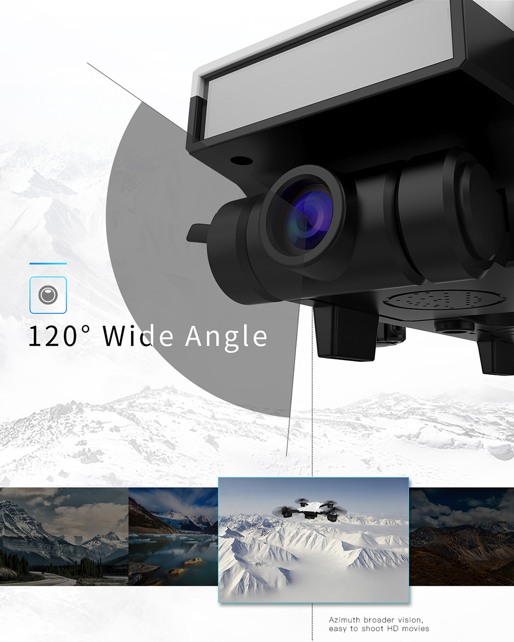 JDRC JD20 ELVES 720P WIFI FPV Foldable Drone RTF White