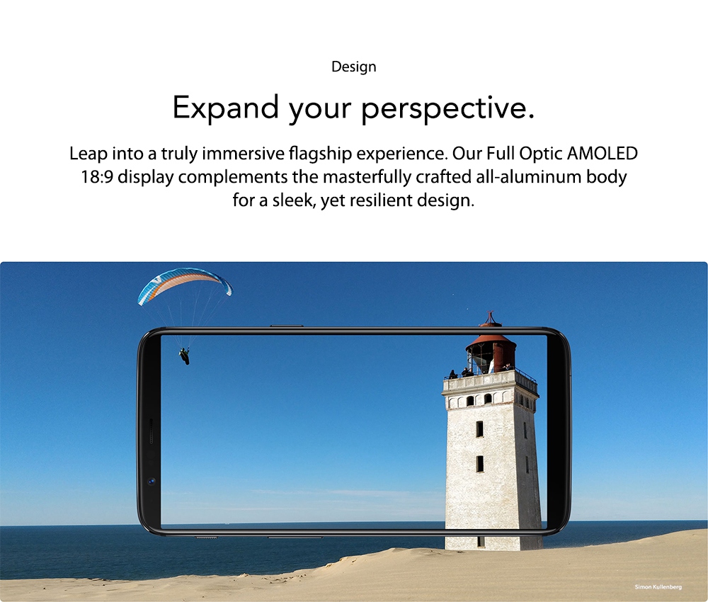 [Official Global ROM]OnePlus 5T 6.01 Inch Smartphone 18:9 FHD+ Screen Snapdragon 835 Octa Core 6GB 64GB 20.0MP+16.0MP Dual Rear Cam OxygenOS NFC Dash Charge Type C - Black